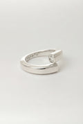 Square Hug Silver Ring