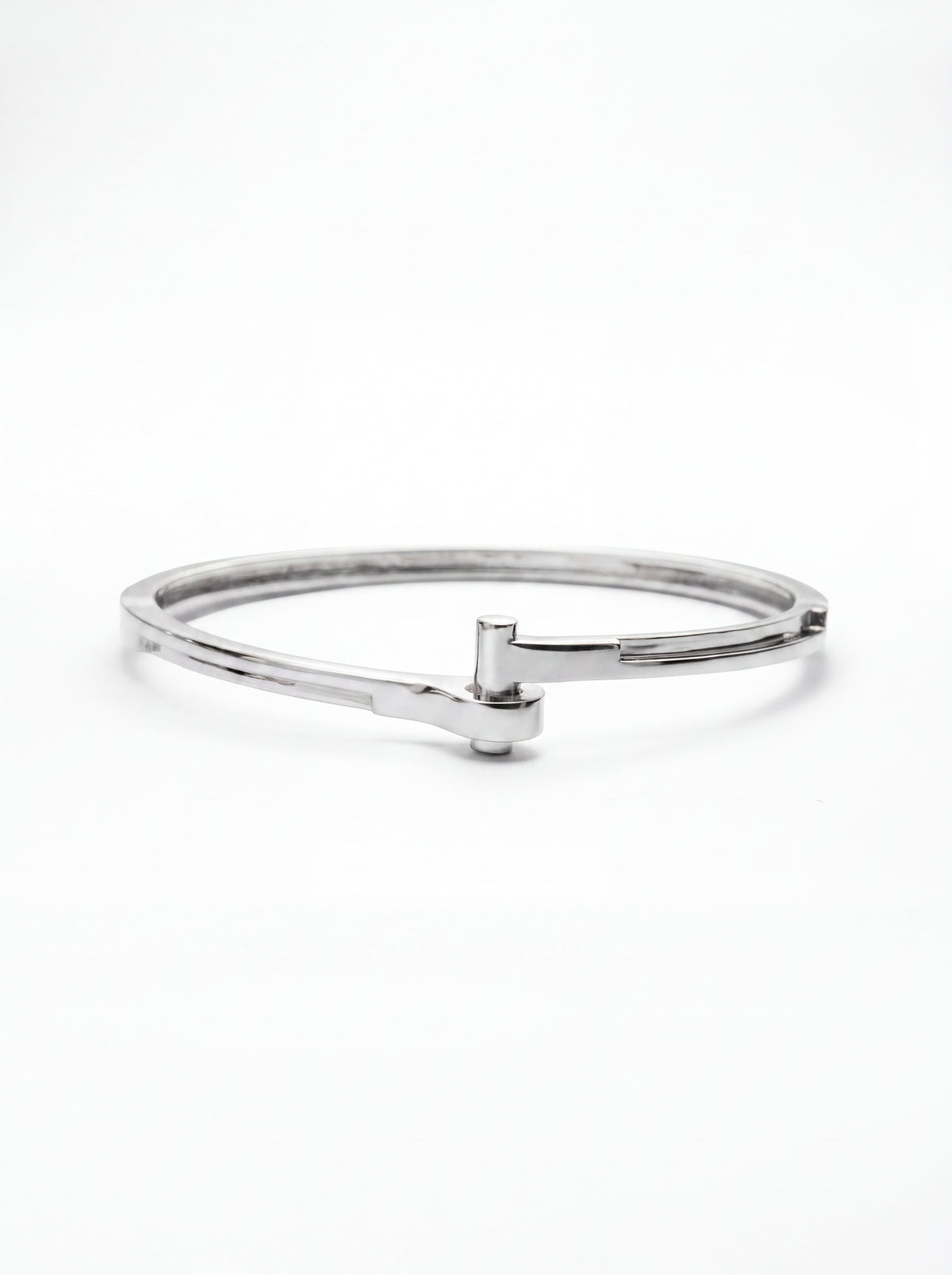 Lock Cuff Silver Bracelet