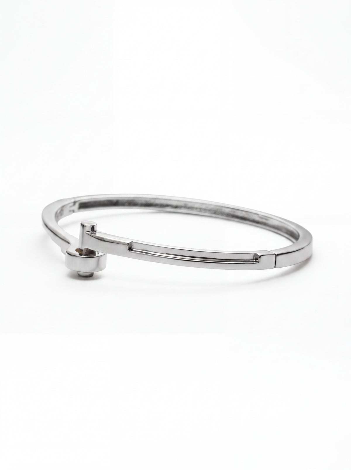 Lock Cuff Silver Bracelet