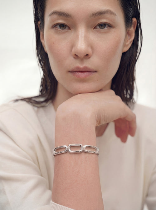Duality Chain Silver Bracelet