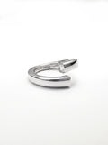Square Hug Silver Ring