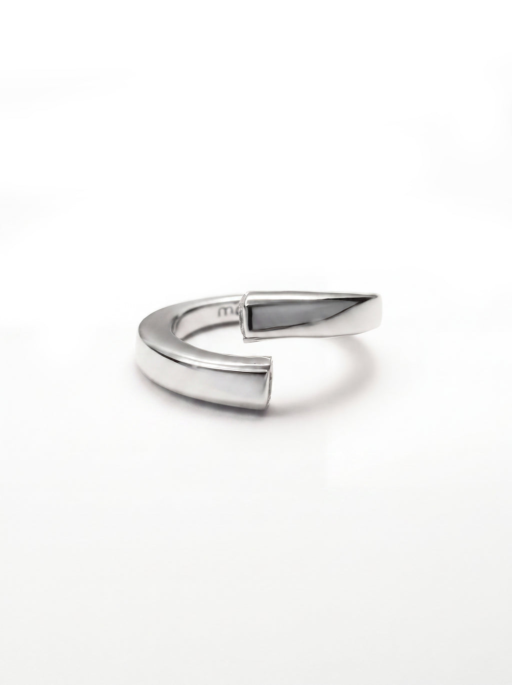 Square Hug Silver Ring