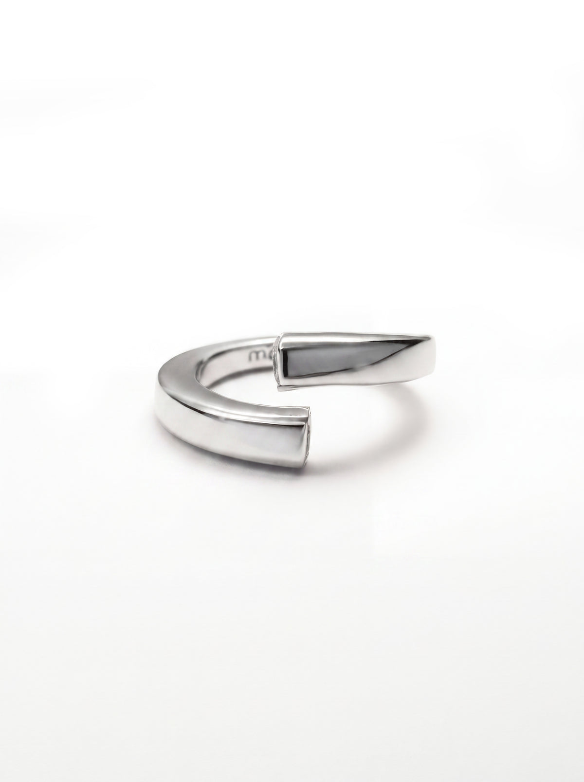 Square Hug Silver Ring